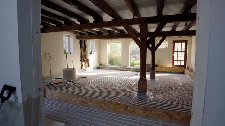 Vloerverwarming installatie